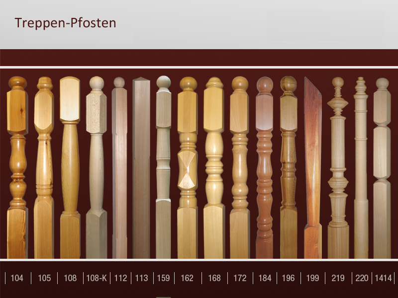 Treppen Pfosten Zusammenstellung